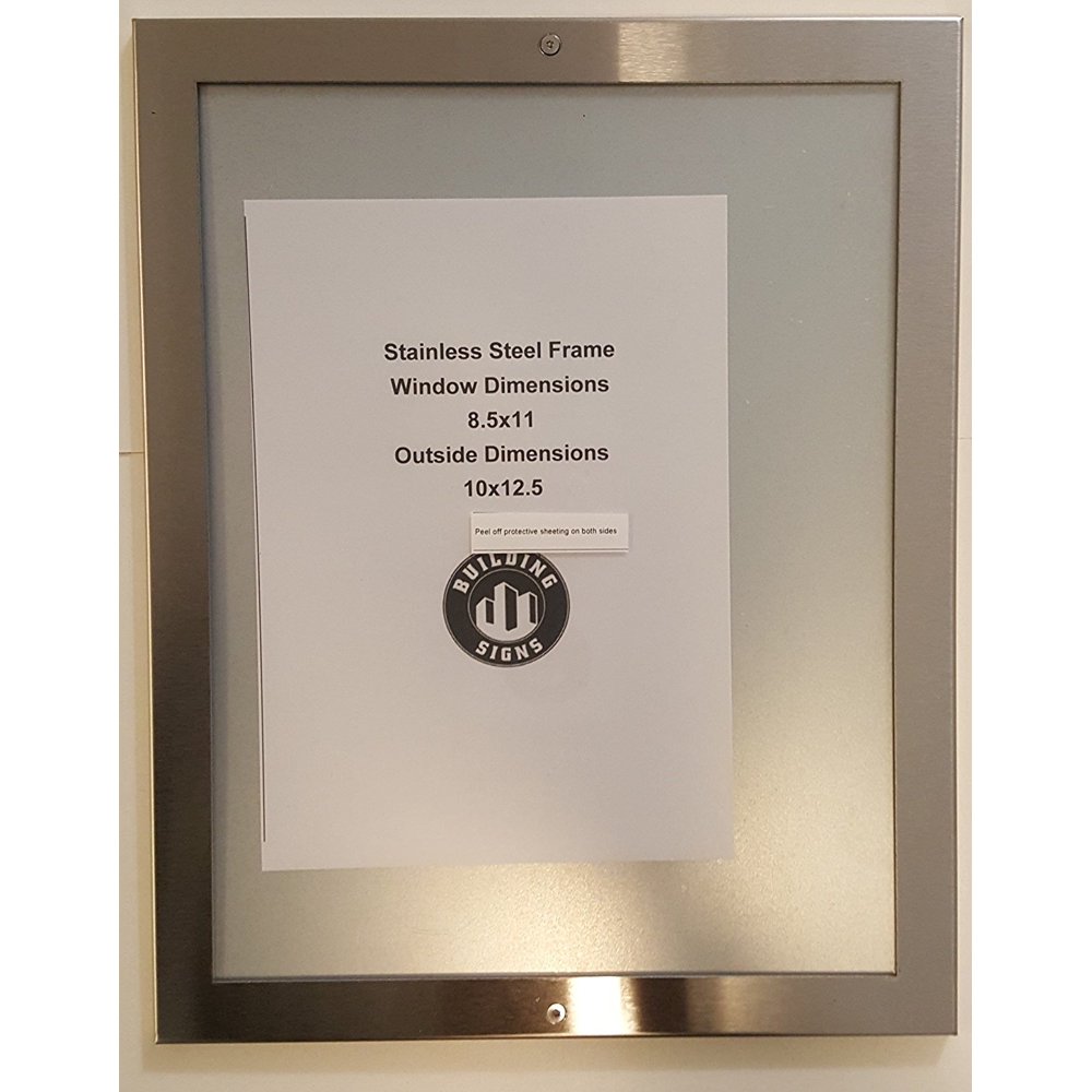 ELEVATOR PICTURE FRAME 8.5X11 stainless Steel