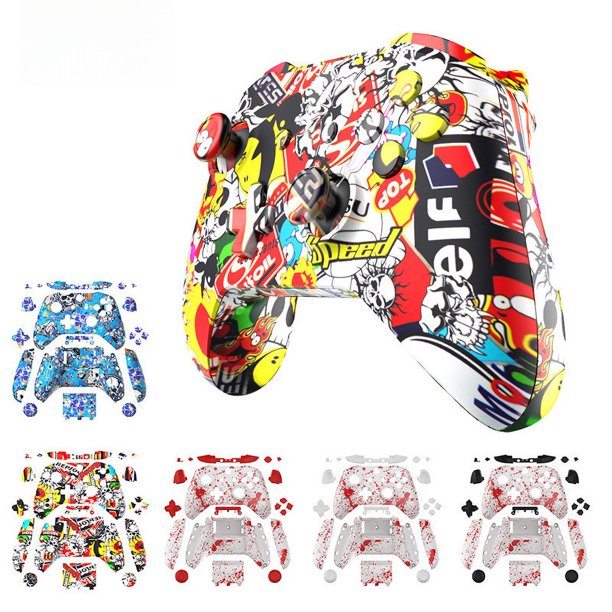 Material de la carcasa del mango delgado de Xbox One con marcas de viruela Conjunto completo Carcasa de repuesto para mango inalámbrico de Xbox One S