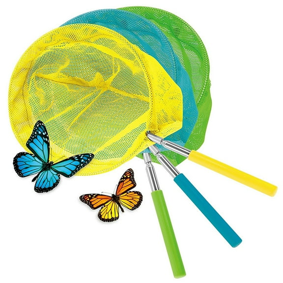 SPRING PARK Telescopic Butterfly Net Fish Catching Bugs Insect Extendable 34 Inch Catcher