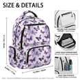 thumbnail image 5 of Chririnla Breathable Zaino per bambini per la scuola for Elementary School Daily Use, 600D Polyester Lightweight School Bag, Watercolor Purple Butterfly Print, 5 of 10