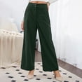 thumbnail image 3 of Women Spring And Autumn Solid Color Corduroy Double Button Semi Elastic Waist Straight Casual Pants Long Linen Pants Women Casual Summer Pants for Women Pant Suits for Women Business Casual Petite, 3 of 5