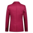 thumbnail image 4 of Wrtxtat Men's Suit Blazer Jacket Slim Fit Casual One Button Lightweight Sport Coats Formal Dress Daily Business Suit Jacket Wine M, 4 of 4