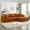 Orange, variant on Onbeam 105'' Sectional Sofa, Cloud Couch with L-Shape Chaise, Modern Modular Couches with Deep Seat, No Assembly High-Density Sponge Corduroy Fabric Sofa with 5 Pillows for Living Room, Blue