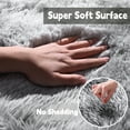 thumbnail image 4 of SARAG 4x6ft Fluffy Area Rug, Plush Fuzzy Carpets for Living Room, Ultra Soft Fluffy Furry Rugs for Bedroom, Indoor Nursery Carpets for Kids Room Home Decor Tie Dye Gray, 4 of 6