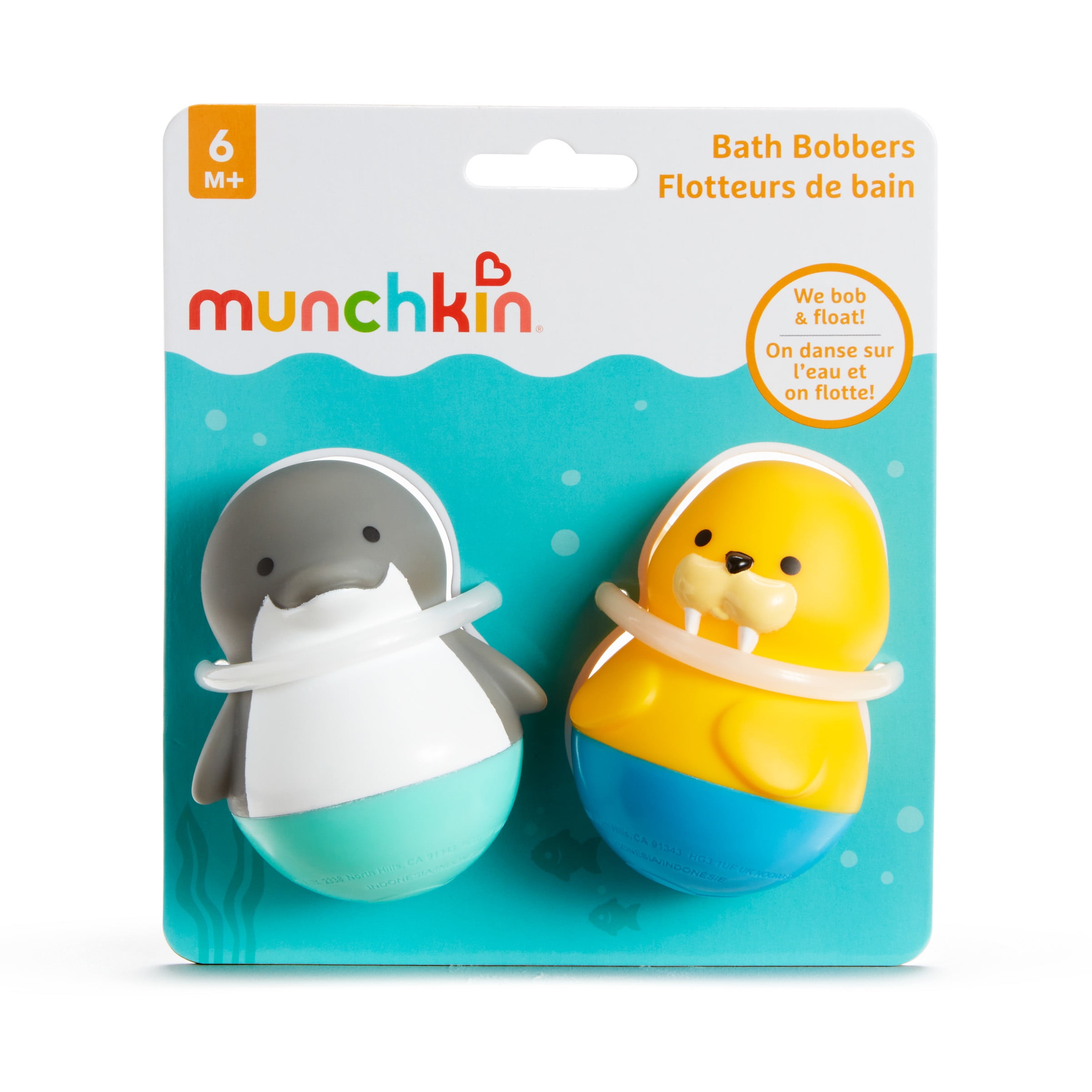 Munchkin® Bath Bobbers™ Baby and Toddler Bath Toy, Dolphin & Walrus