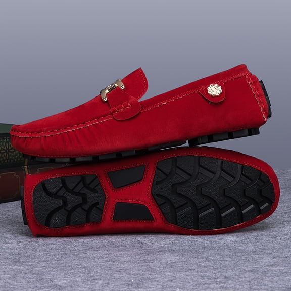 Men’s Handmade Slip On Loafers Comfortable Non Slip Casual Walking Shoes with Durable Rubber Sole for Driving Travel Office and Everyday Wear