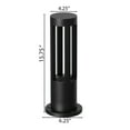 thumbnail image 4 of Gardenised 15.75-Inch Round LED Bollard Path Lights – Durable Decorative Aluminum Wired Landscape Lighting for Walkways, Gardens, Pools, Porches, Driveways, and Surrounding Areas, Black, 4 of 9