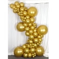 thumbnail image 4 of Globos de oro de metal de cromo de 12 pulgadas y 50 paquetes de globos de látex KIRIKOU de espesor para la decoración de globos de helio en la fiesta de Navidad de graduación de bodas de cumpleaños, 4 of 5