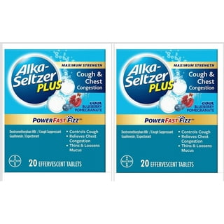 Alka-Seltzer Effervescent Hangover Relief, Aspirin, Caffeine, 20 Count