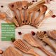 thumbnail image 4 of Juego de 10 utensilios de cocina de madera, cuchara de madera de teca, espátula antiadherente., 4 of 5
