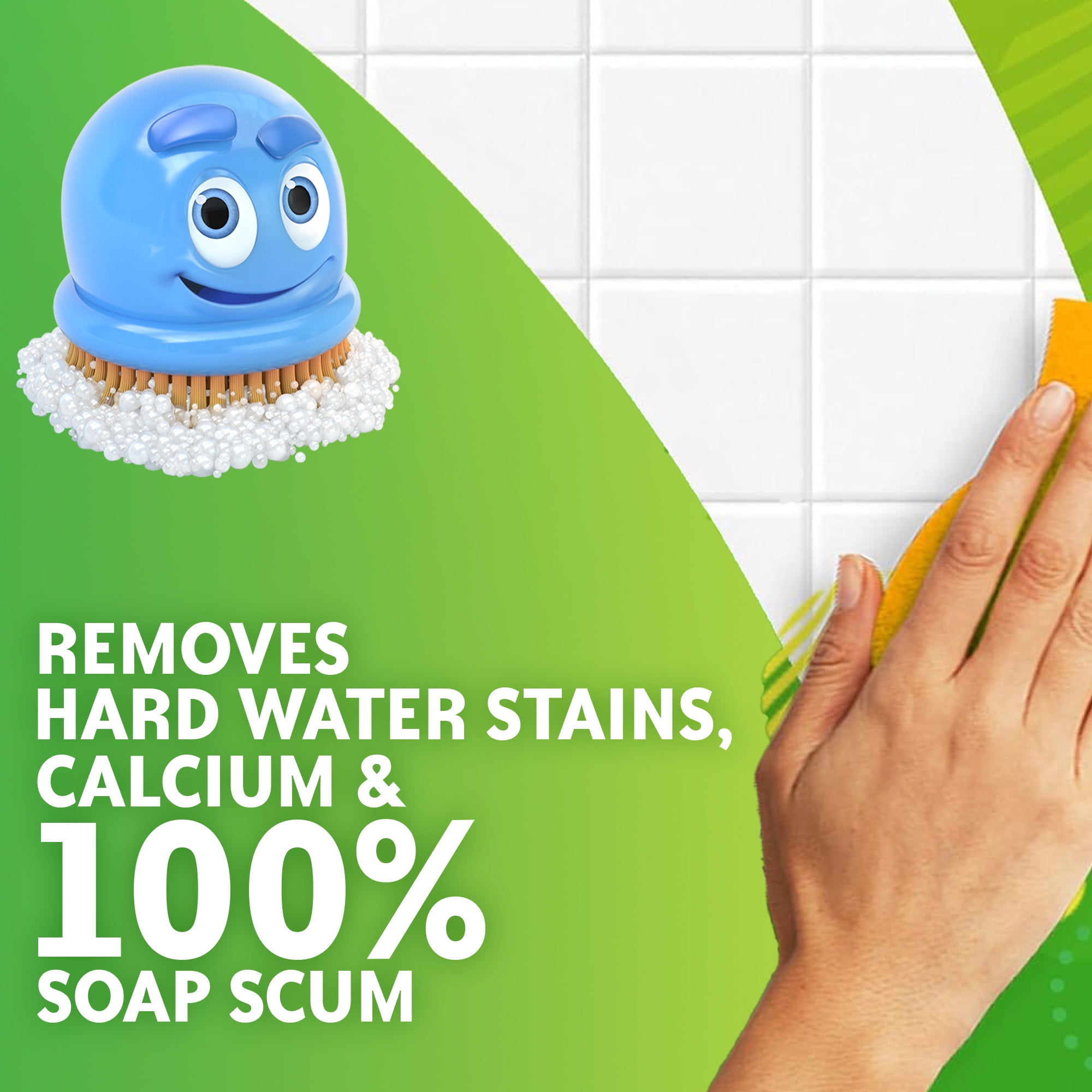 Scrubbing Bubbles Mega Shower Foamer Aerosol, Tough Foaming Bathroom, Tile, Bathtub and Disinfectant Shower Cleaner (1 Aerosol Spray), Rainshower Scent, 20 oz