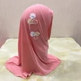 thumbnail image 3 of OGLCCG Girls Muslim Hijab Cotton Kids Floral Lace Head Scarf Shawls Neck Wrap Islamic Scarf Shawls Lace Headscarf Cap for Girls Age 4-6, 3 of 4
