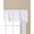 thumbnail image 5 of Mainstays Battenburg Solid Color Light Filtering Rod Pocket Kitchen Valance, 1 Piece, White, 60" x 16", 5 of 5