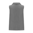 thumbnail image 4 of Ohufall Women's Cotton Linen Tank Tops Fashion Casual Solid Color Pullover V-neck Sleeveless T-shirts Summer Loose Side Split Sleeveless Tops, 4 of 5