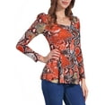thumbnail image 1 of INSPIRAR CHIC Blusas de Mujer de Manga Larga con Estampado y Cuello Redondo Peplum S Multicolor-Serpiente, 1 of 6