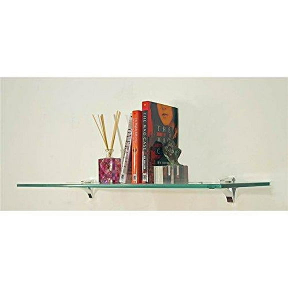 6" X 18" Cardinal Floating Glass Shelves - 2 Brackets Included with Each Shelf By Spancraft Glass