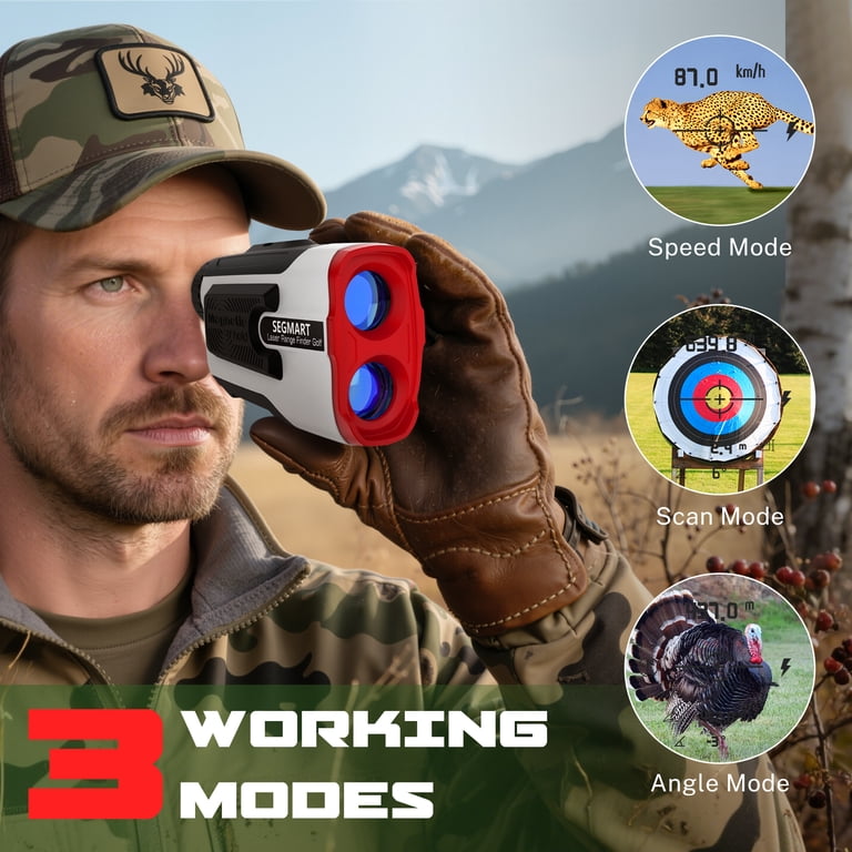 Segmart Laser Golf Hunting Rangefinder, 7X Magnification, 900