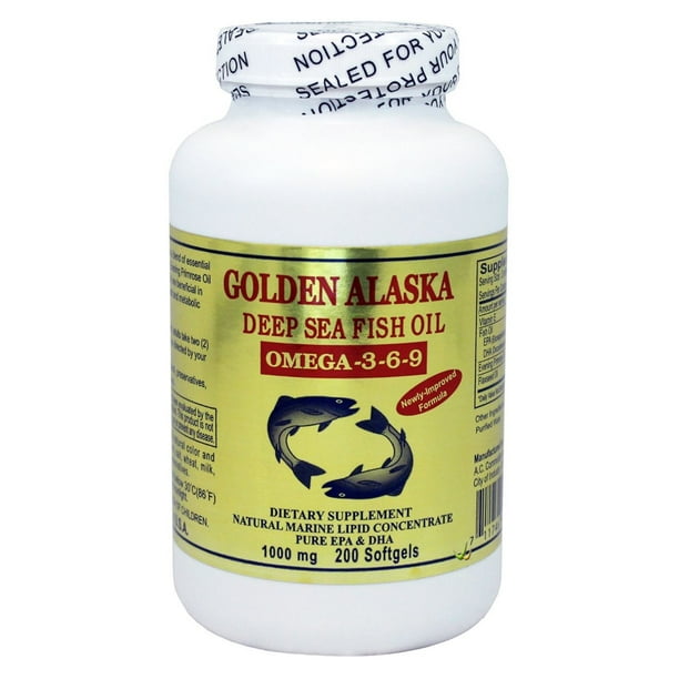 Golden Alaska Deep Sea Fish Oil Omega369 Softgels, 1000 Mg, 200 Ct