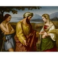 thumbnail image 2 of Eduard Holbein 18x15 Black Ornate Wood Framed Double Matted Museum Art Print Titled - Ruth and Boaz (1830), 2 of 5