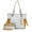 Mustard, variant on MKF Collection Xenia Circular Print Tote Women's Handbag with Wristlet Wallet Purse by Mia K - Cognac Brown