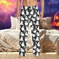 thumbnail image 2 of SJLDQY Mens Halloween Pajamas Pants Wide Leg Pjs Trousers for Men Hallowmas Pumpkin Ghost Elastic Waist Homewear Loungewear With Pocket, 2 of 4