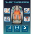 thumbnail image 7 of FELIDOMUS Full Body Zero Gravity Massage Chair with Body Scan, 4D Intelligent Shiatsu Strecth Massage, SL Track Massage, Back/Leg Heated, AI Voice Control and Bluetooth,Blue, 7 of 7