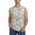 thumbnail image 1 of Balery Daisies Flowers Camisetas sin mangas para hombre, absorbe la humedad y protege contra el mal olor.-Small, 1 of 7