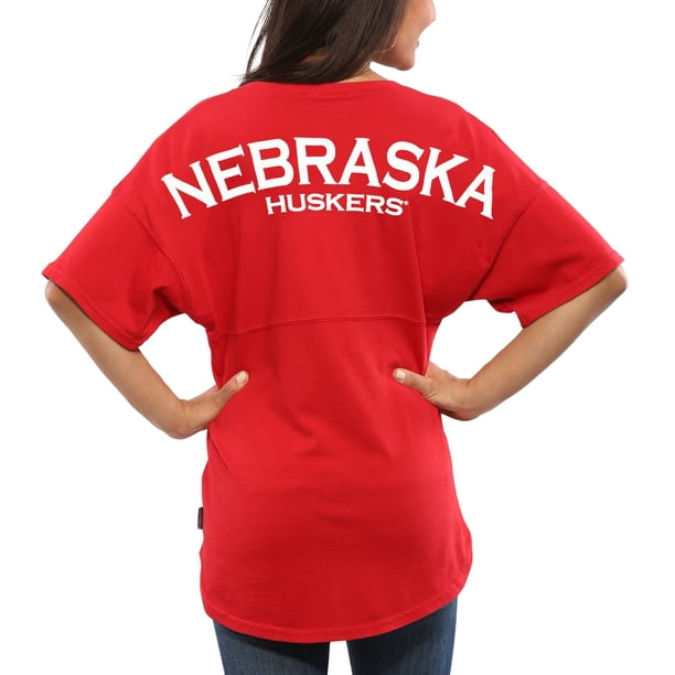 Nebraska Huskers Women's Spirit Jersey Oversized TShirt Scarlet