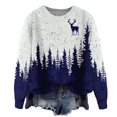 thumbnail image 1 of Zhanying Christmas Chandails de Noël à Col Rond Rétro Tricot des Fêtes pour Femmes Rouge Col Rond Sweater, 1 of 3