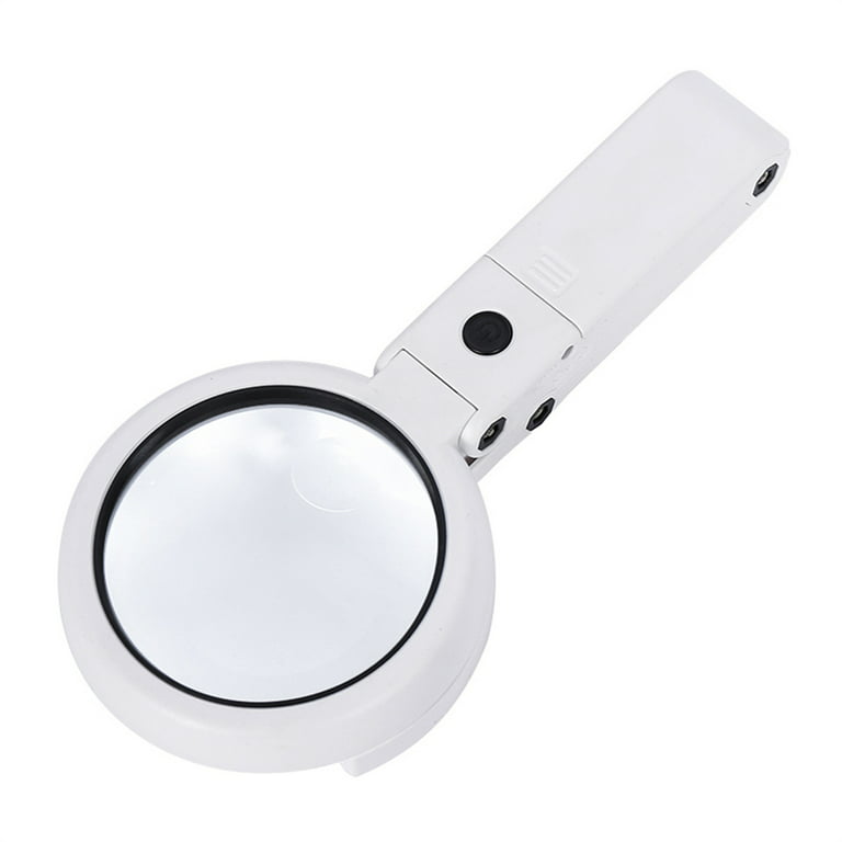 Magnifying Glass with Light, 10X 20X High Magnification, Large Handheld  Magnifier with 4 LED Light, Suitable for Low Vision Seniors Reading,  Jewelry