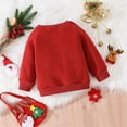 thumbnail image 4 of AUDeals Toddler Kids Christmas Sweatshirt - Letter Print Crew Neck Long Sleeve Pullover for Boys and Girls Holiday Outfit Wear, 4 of 6