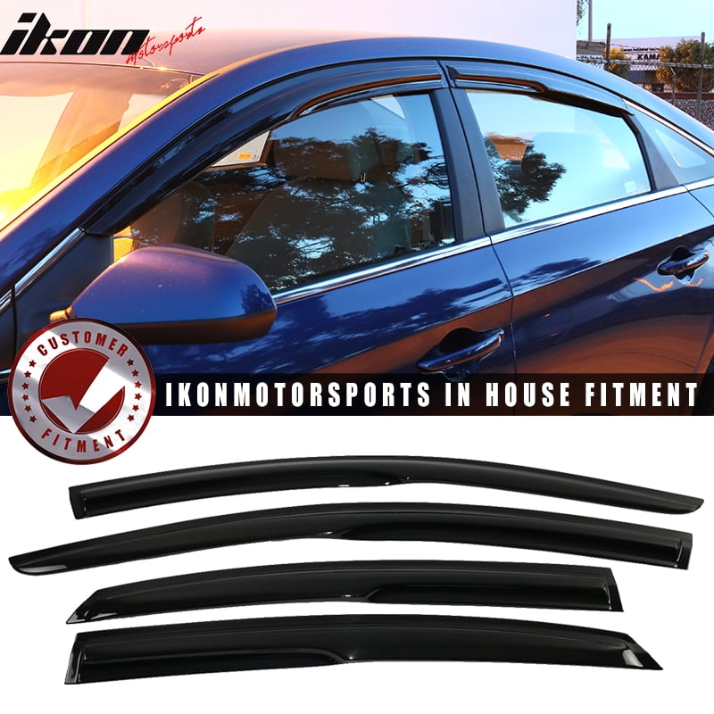 Fits 15 17 Hyundai Sonata Mugen Style Acrylic Window Visors 4pc Set Fits 15 17 Hyundai Sonata Mugen Style Acrylic Window Visors 4pc Set