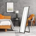 Mainstays Modern 16" x 57" Full Length Floor Mirror with Easel, Black ...