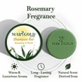 thumbnail image 3 of Marigold Glow Rosemary Shampoo Bar for Hair Growth – Biotin, Castor Oil, Natural Vegan, Sulfate Free Solid Shampoo, Deep Clean for Oily Roots, 90g, 3 of 8