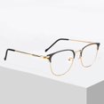 thumbnail image 2 of justharion Blue Light Blocking Glasses Clear Lens Metal Frame for Sleep Better Gold, 2 of 8