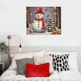 thumbnail image 5 of Nawypu  Christmas Canvas Wall Art with Wood Frames Art Works Winter Poster Prints Farmhouse Snowman Hanging Wall Pictures Decoration for Holiday Living Room Bedroom Bathroom, 5 of 5