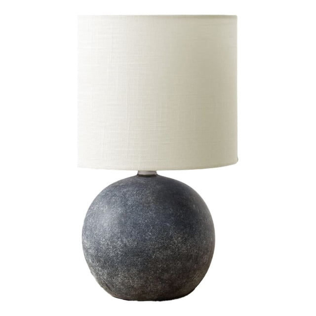 Lighting - Table Lamp - 16"h - gray Concrete - Ivory/Cream Shade