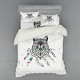 thumbnail image 2 of Ambesonne Tribal Bedding Set 3 Pcs, Inspirational Wild Free, Twin XL, Pale Grey Pink Teal, 2 of 3