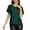 Army Green, variant on Womens Sequin Crop Tops Crew Neck Ruffled Short Sleeve Shirts Party Club Concert Outfits