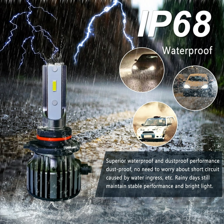 POLARPRA 9006 HB4 Led Fog Light Bulb, Fog Light, IP68 Waterproof, 6500K  Cool White Quick Installation Pack of 2