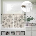 thumbnail image 5 of Kitchen Window Curtains Valance and Tier Set, Spring Dandelion Wild Flower Rod Pocket Tier Curtain Valance Set, Farmhouse Vintage Linen Light Filtering Cafe Curtains for Bedroom Living Room, 5 of 9
