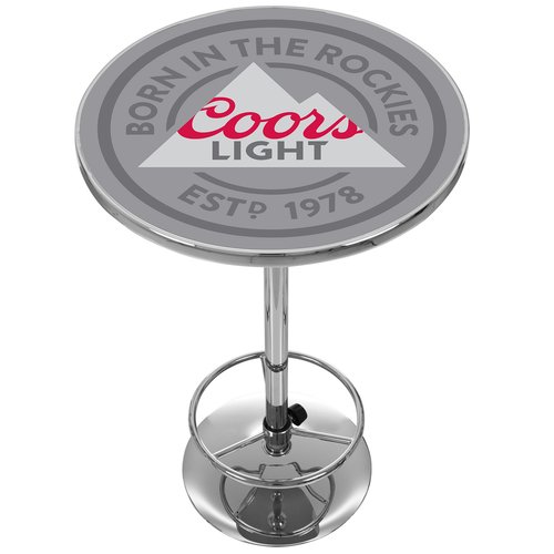 Coors Lights Chrome Pub Table