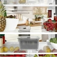 thumbnail image 3 of Refrigerator Sealed Storage Box 2 Compartment Transparent Vegetable Drain Box, 3 of 9