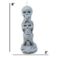 thumbnail image 5 of Gray Skull Pillar Halloween Candle, 5 of 6