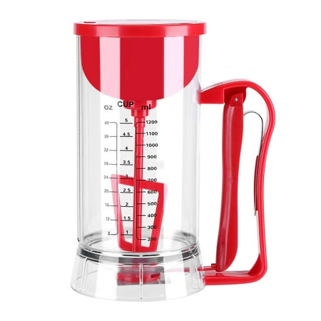 

LIYJTK Cordless Electric Battery Operated Mixer Dispenser Electric Mix Batter Dispenser Pancake Cupcake Waffle Batter Maker Measuring Cup Muffin Baking Kitchen Tools