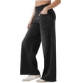 thumbnail image 2 of Jeans for Women High Waisted Pull on Baggy Jeans Straight Casual Denim Pants with Pockets, 2 of 9