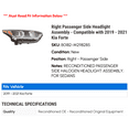 thumbnail image 2 of Right Passenger Side Headlight Assembly - Compatible with 2019 - 2021 Kia Forte 2020, 2 of 2