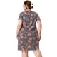 thumbnail image 4 of Vestido de talgrande pamujer, mancorta, plisado invertido, vestidos florales Ro3X, 4 of 6