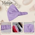 thumbnail image 4 of Motique Accessories Solid Headwrap with Delicate Design (Lavender, Medium), 4 of 5