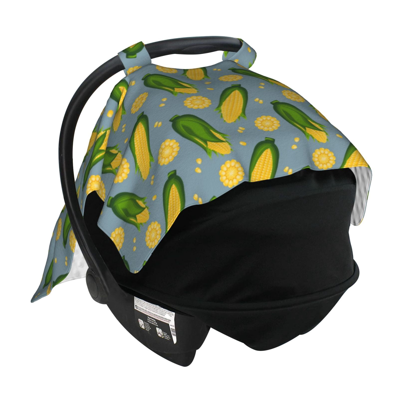 Car Seat Cover Baby - Corn On The Leaves Breathable Infant Car Seat Cover for Baby Carseat, Lightweight Comfort Baby Essentials Must Haves Newborn Stuff for Girl Boy
